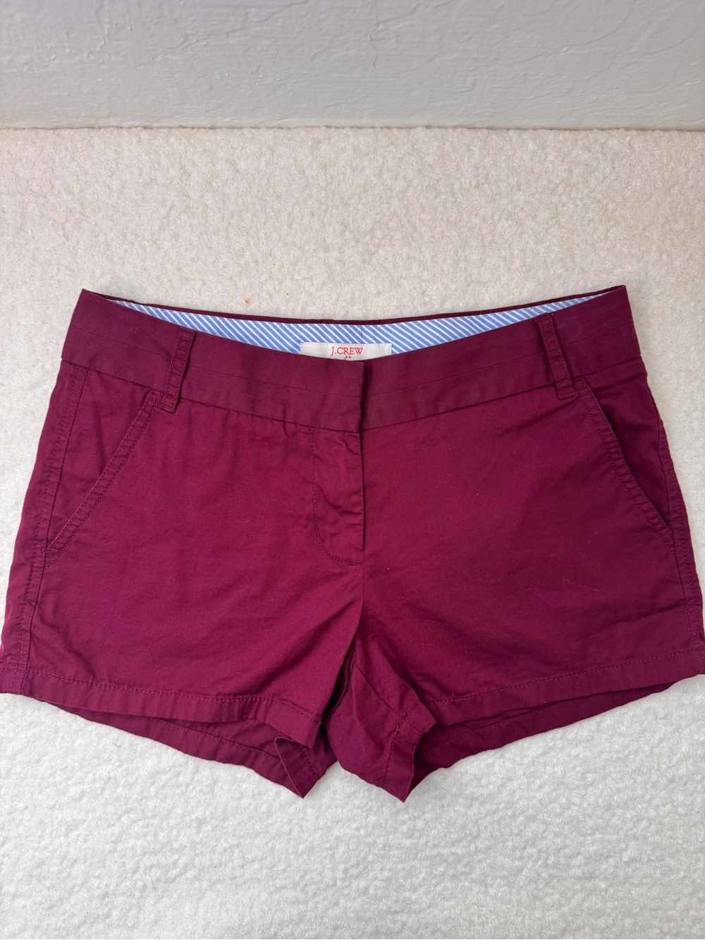J. Crew Women's Burgundy Chino Bermuda Shorts - Picture 1 of 3